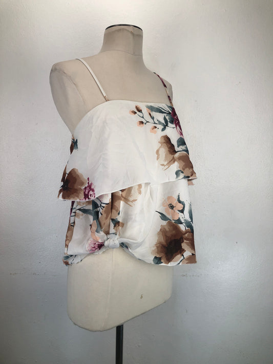 Blusa Blanco Floral Fashion Nova