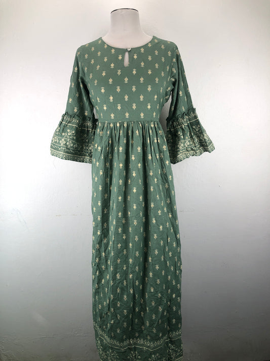 Vestido Verde Floral Janasya