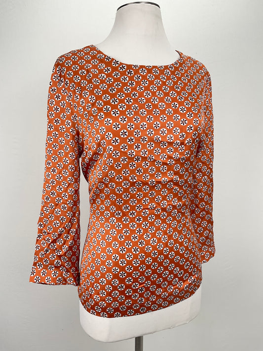 Blusa Naranja Floral Forever 21
