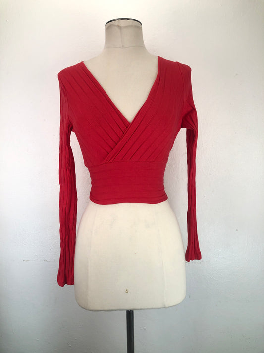 Blusa Rojo de Rayas Shein