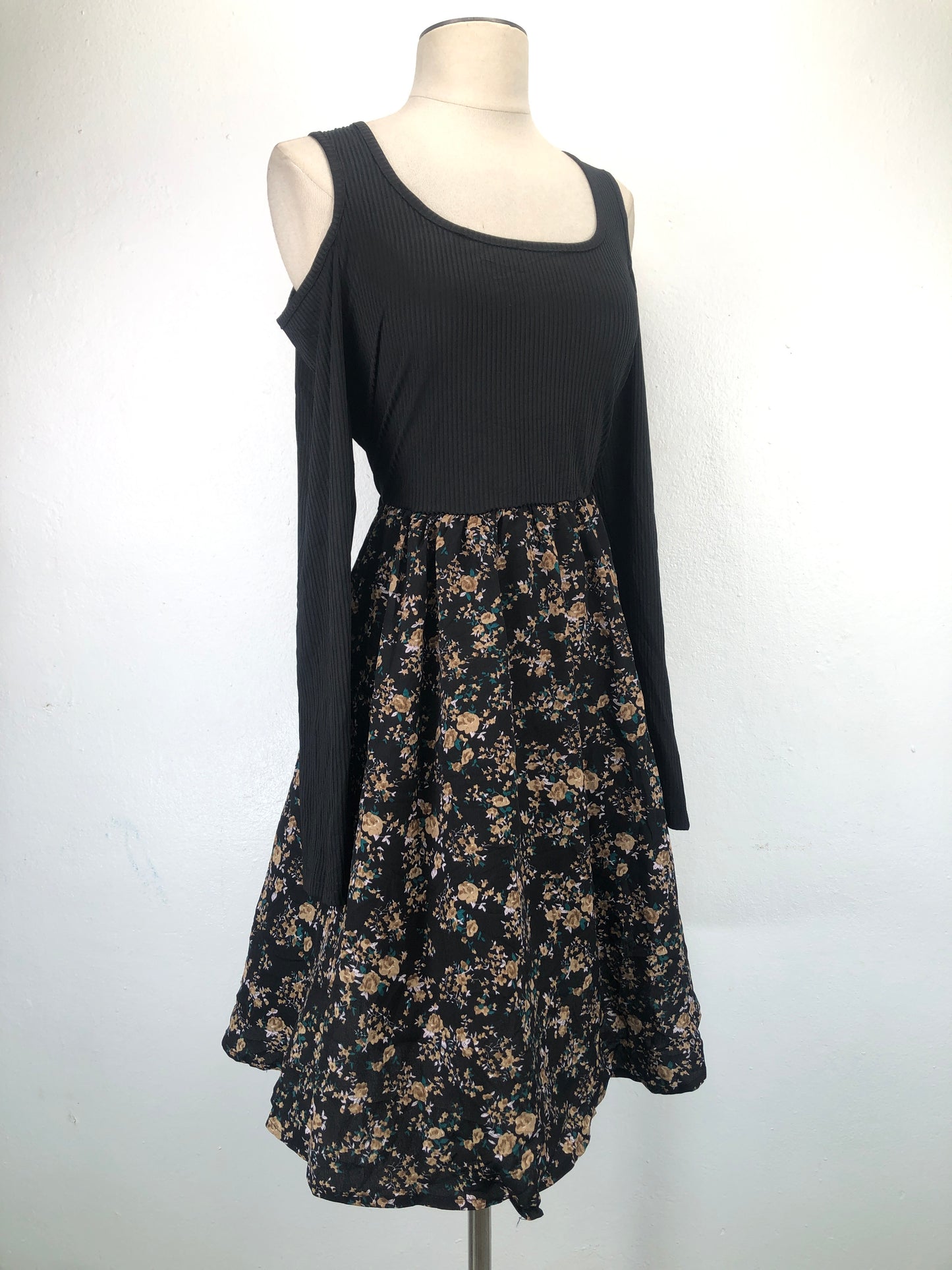 Vestido Negro De flores Shein