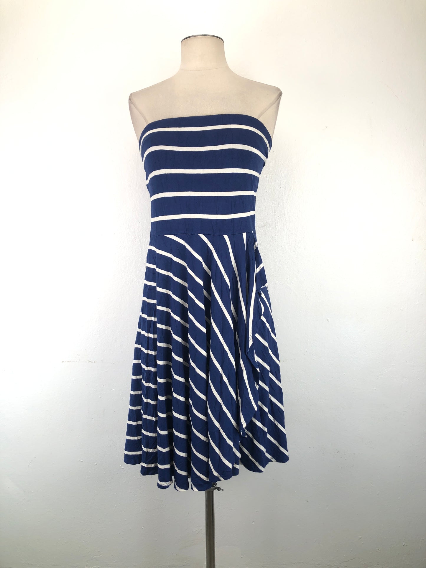 Vestido Azul de Rayas Ann Taylor