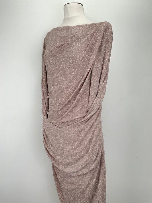 Vestido De Fiesta Nude De Brillo Betsy Adam