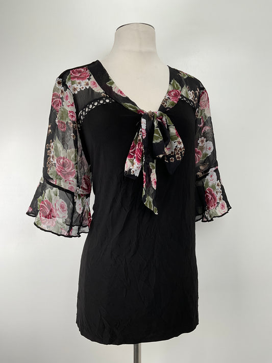 Blusa Negro Floral Liz Mccoy