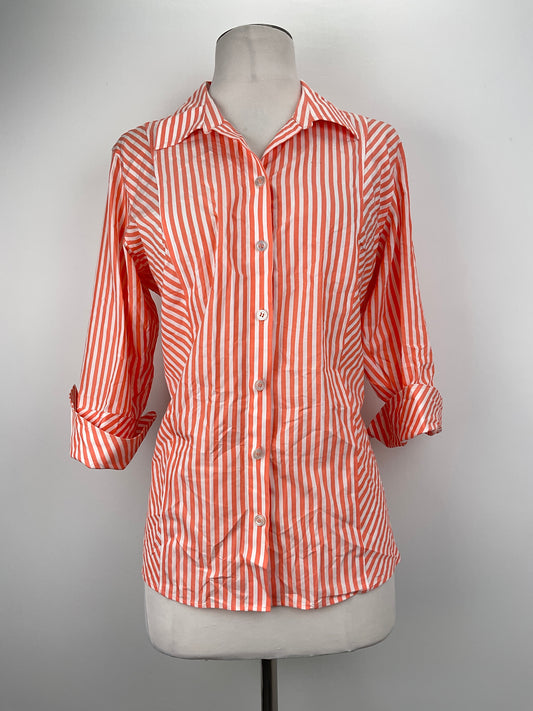 Camisa Naranja de Rayas Liz Claiborne