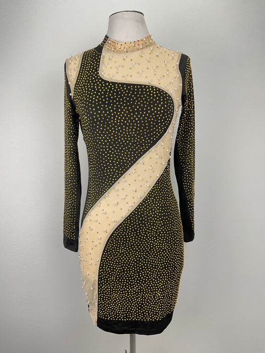Vestido Negro de Brillo Variangis