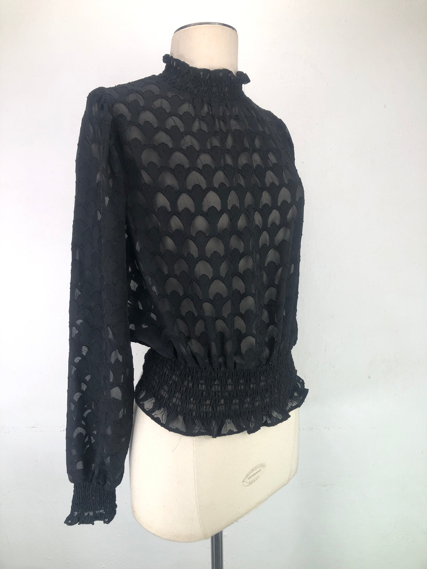 Blusa Negro de Floral Bla she