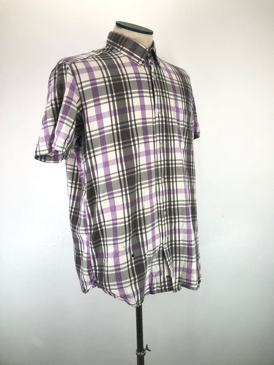 Camisa Gris de Cuadro Regular