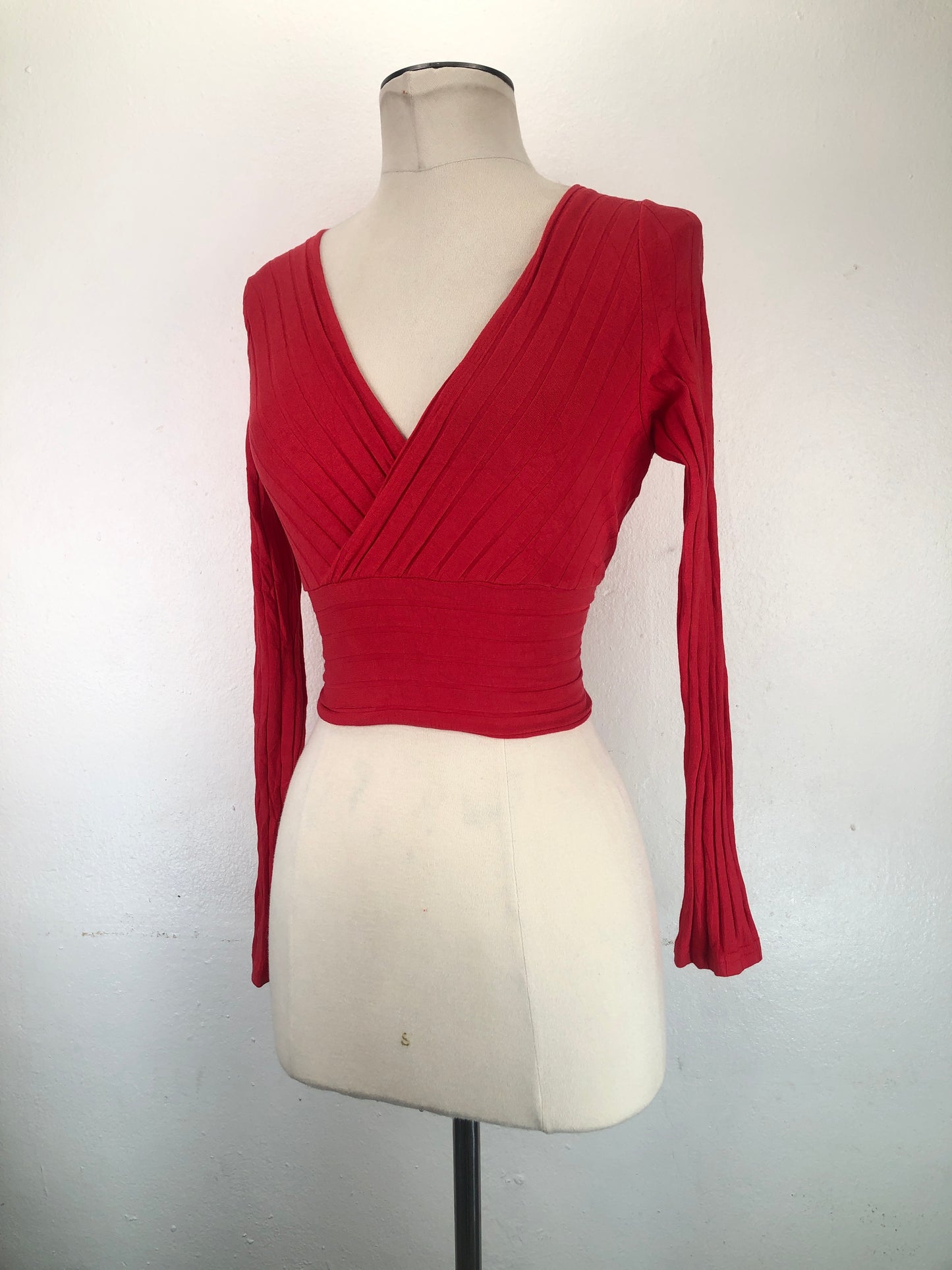 Blusa Rojo de Rayas Shein