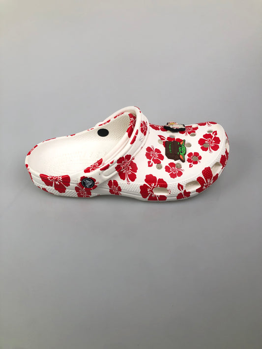 Sandalia Blanco Floral Crocs