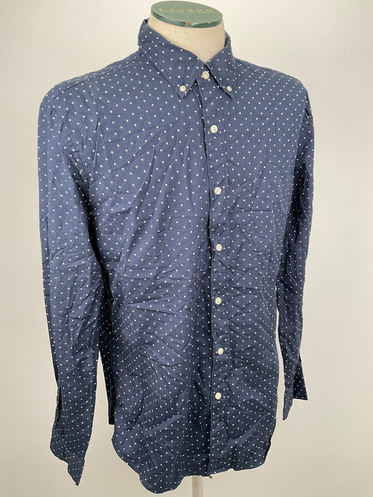 Camisa Azul marino de Lunares J. Crerie