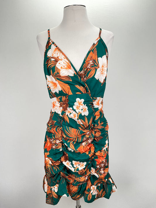 Vestido Verde Floral Shein