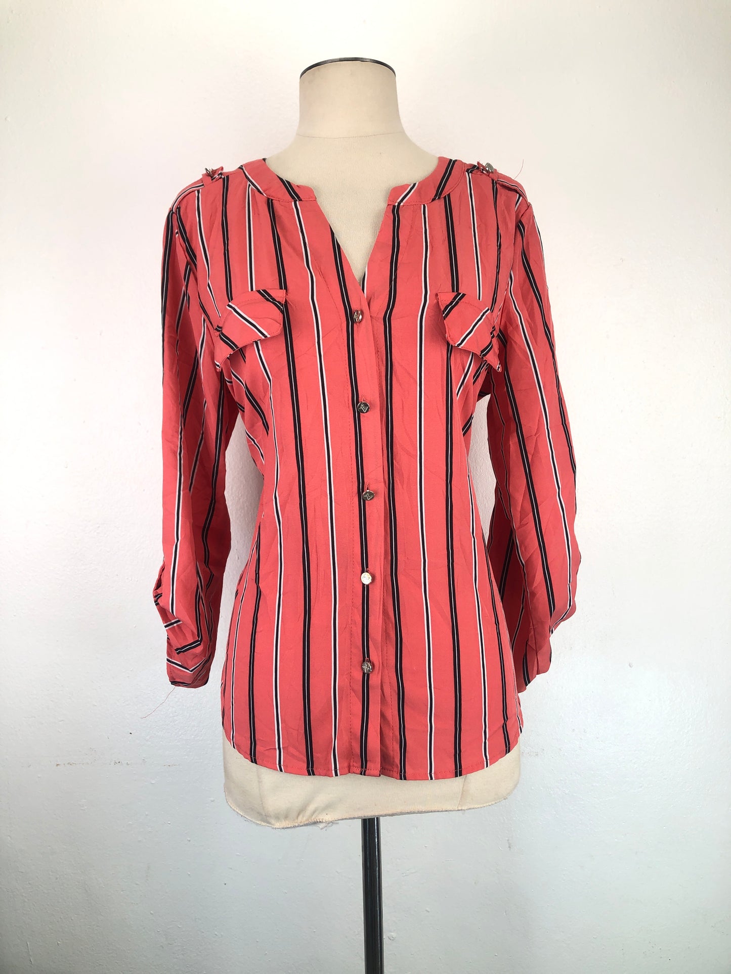 Blusa Rosado de Rayas Adrienne Vittadini