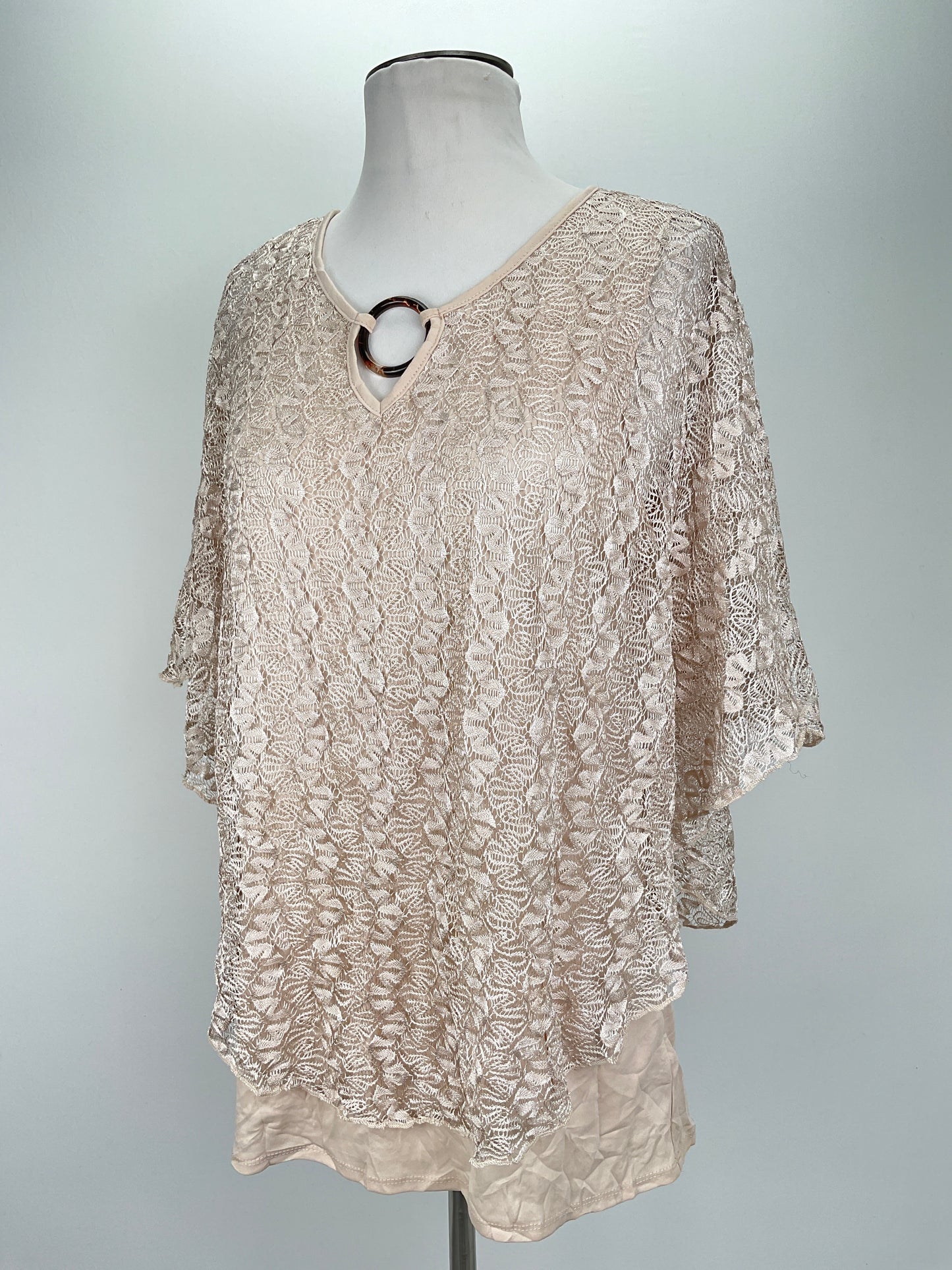 Blusa Crema Floral Ultra Teaze