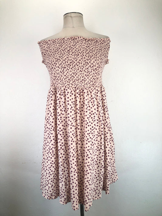 Vestido Nude Floral Forever 21