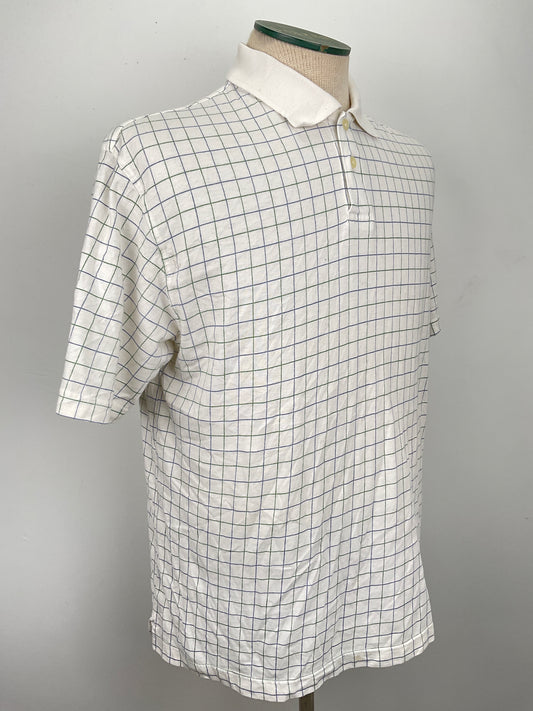 Camiseta Blanco De Cuadro Premier