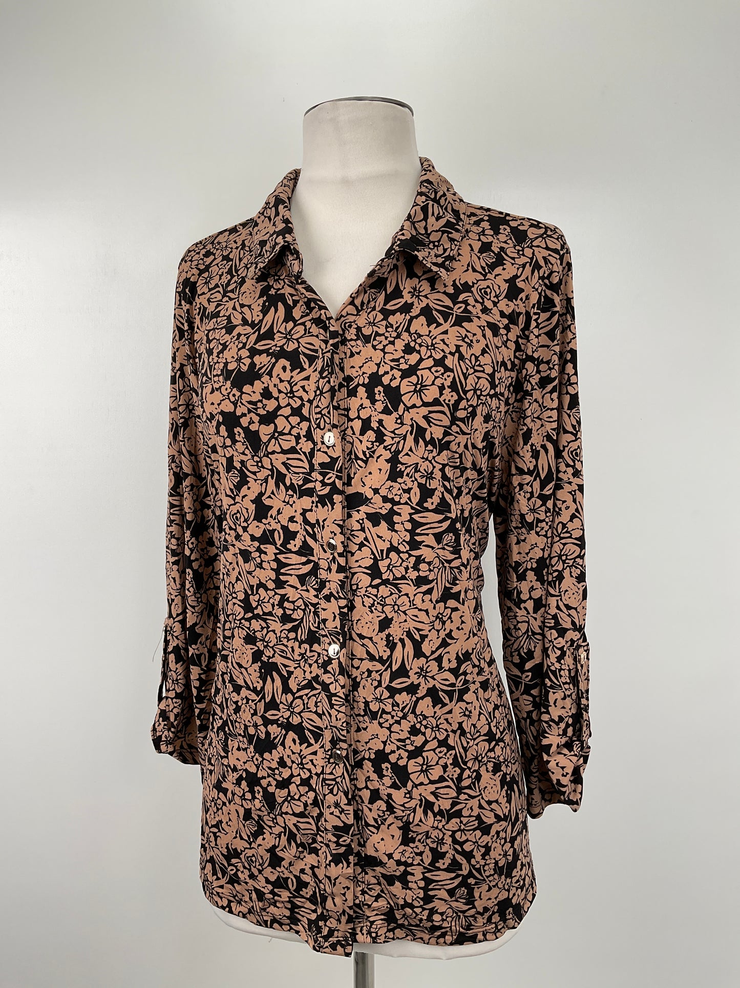 Camisa Marrón Floral Carolyn Taylor
