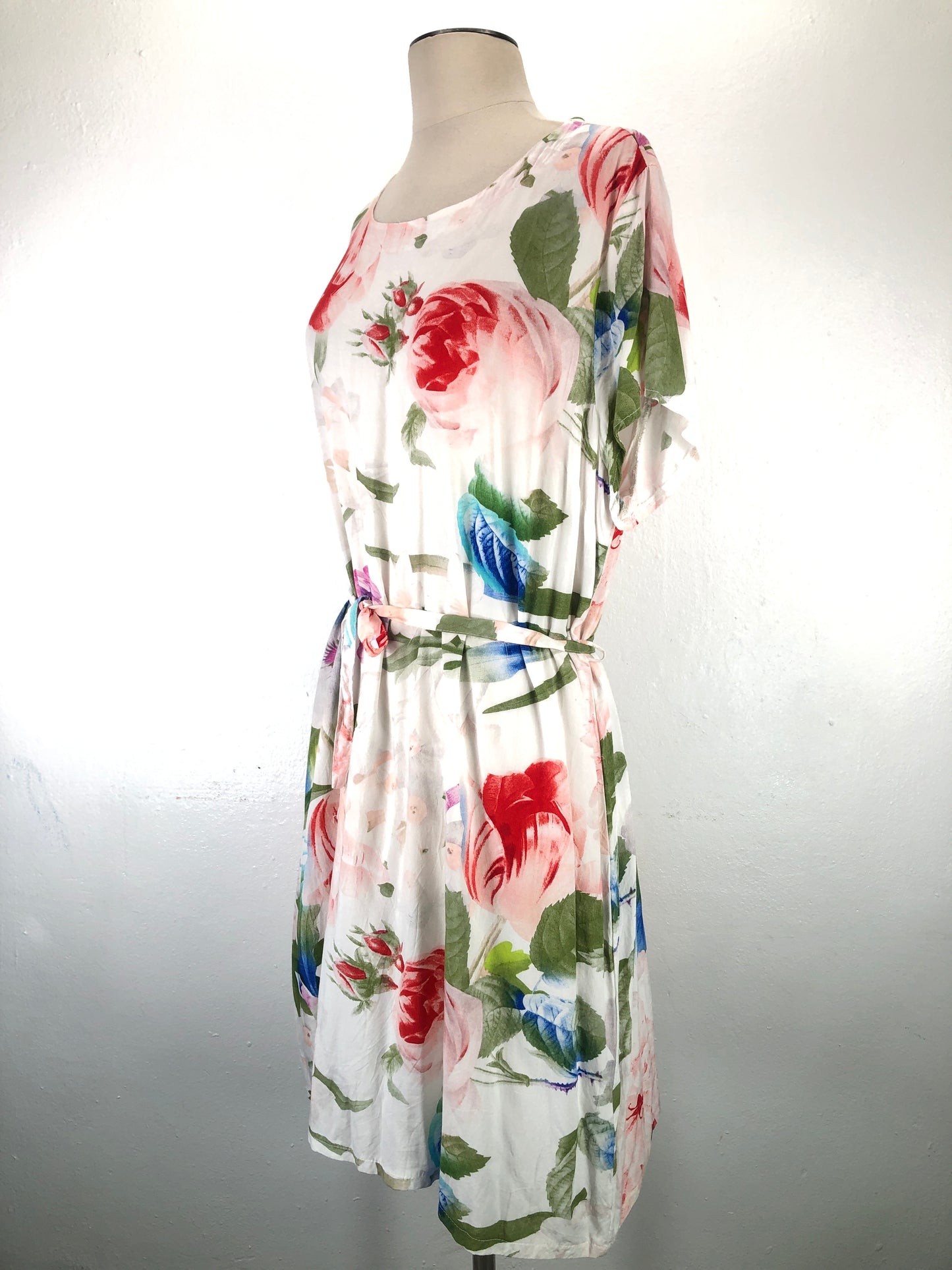 Vestido Blanco de Flores Cashew flowr