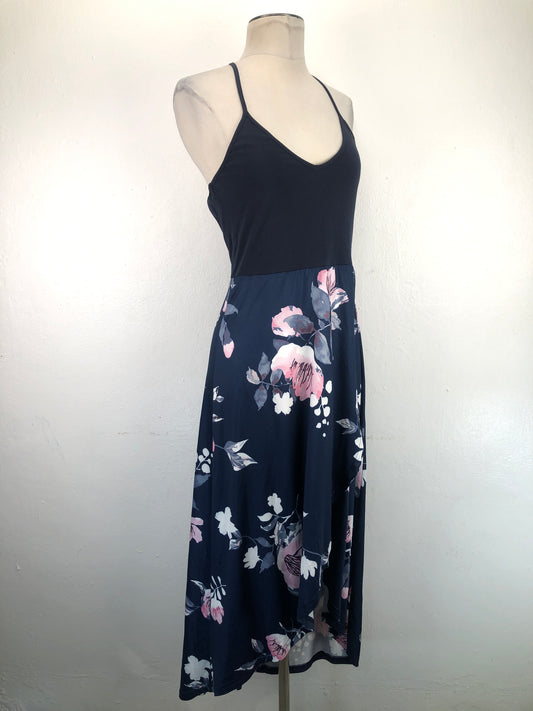 Vestido Azul marino Floral Variangis