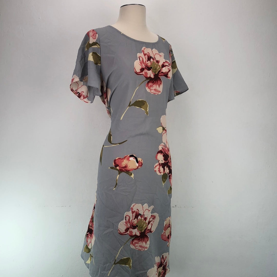 Vestido Gris de Flores Patpat