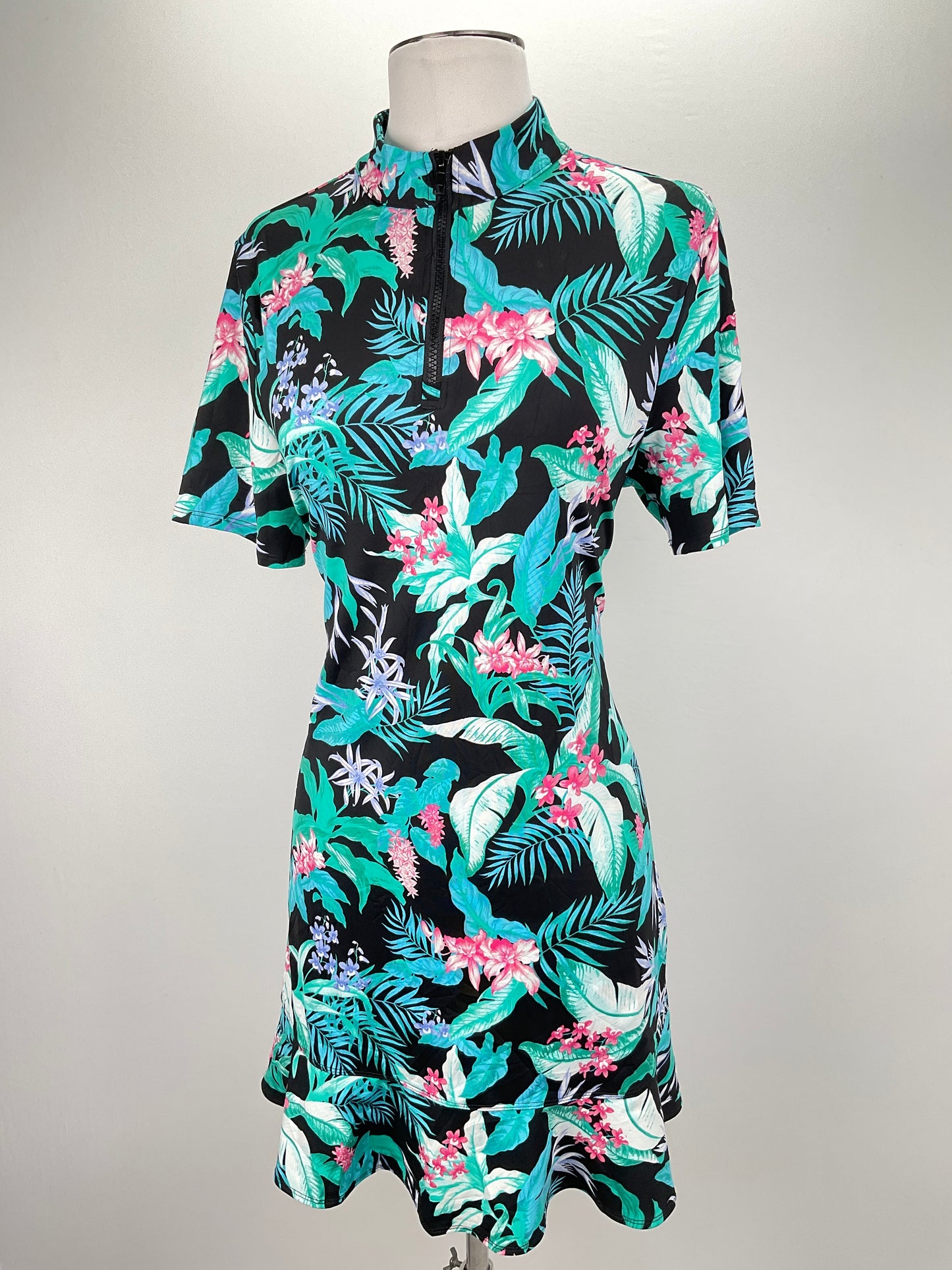 Vestido Negro Floral Tommy Bahama