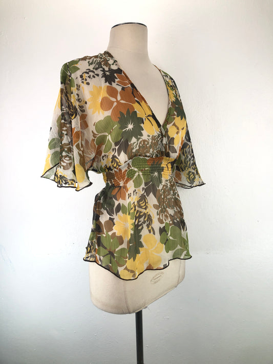 lancoBlusa Multicolor Blanco