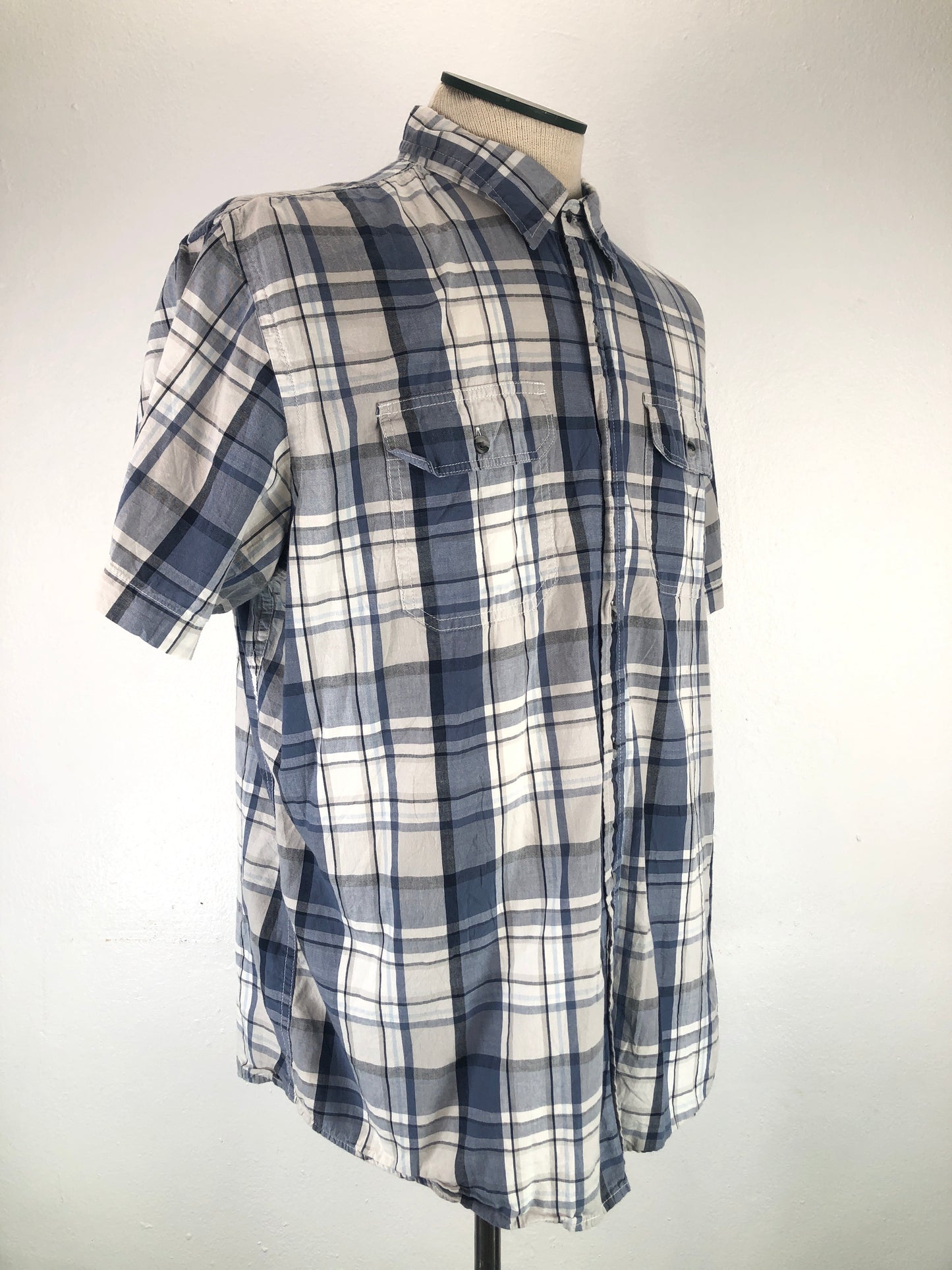 Camisa Gris de Cuadro Old Navy