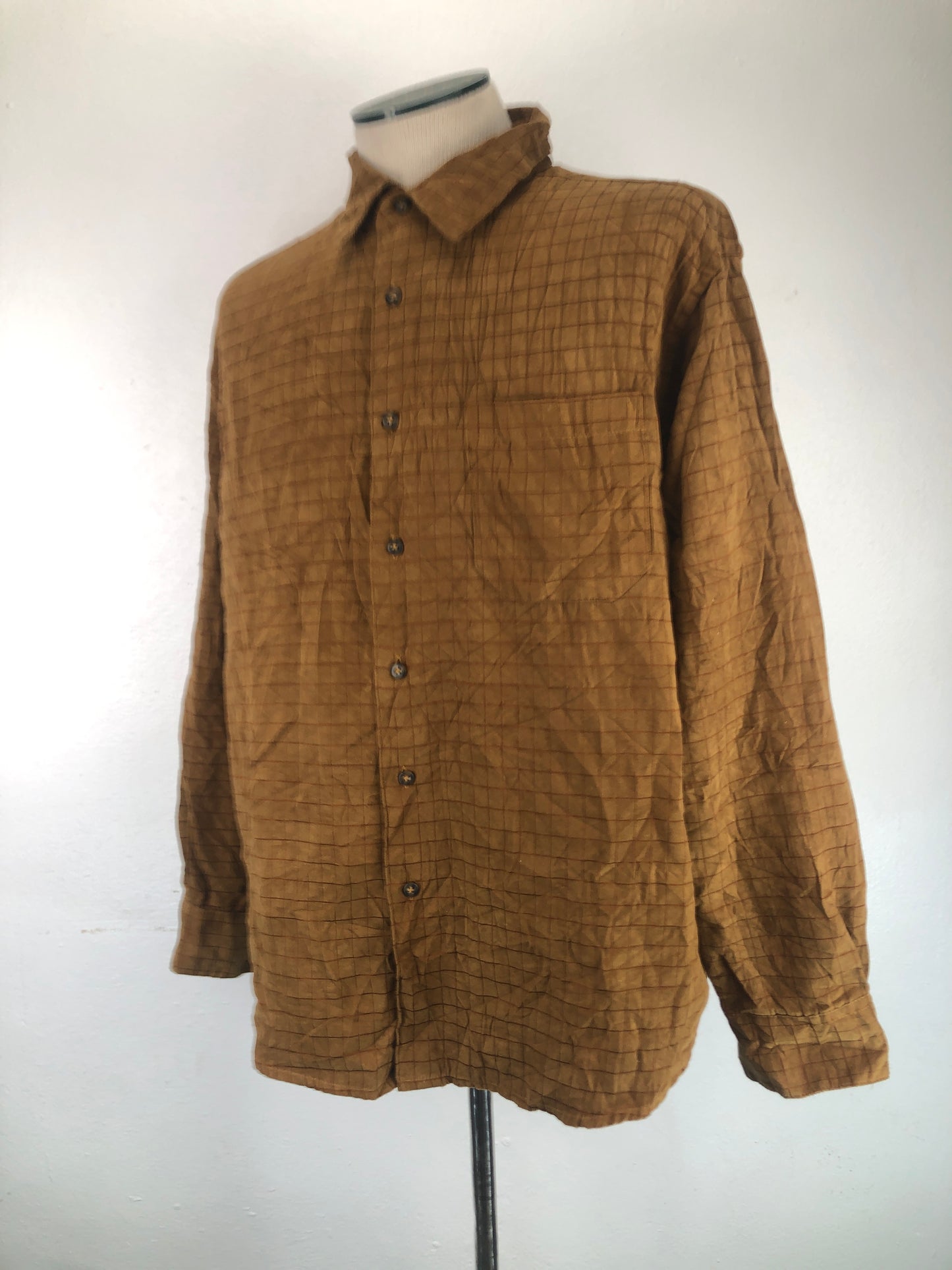 Camisa Marro De Cuadro Basic Editions