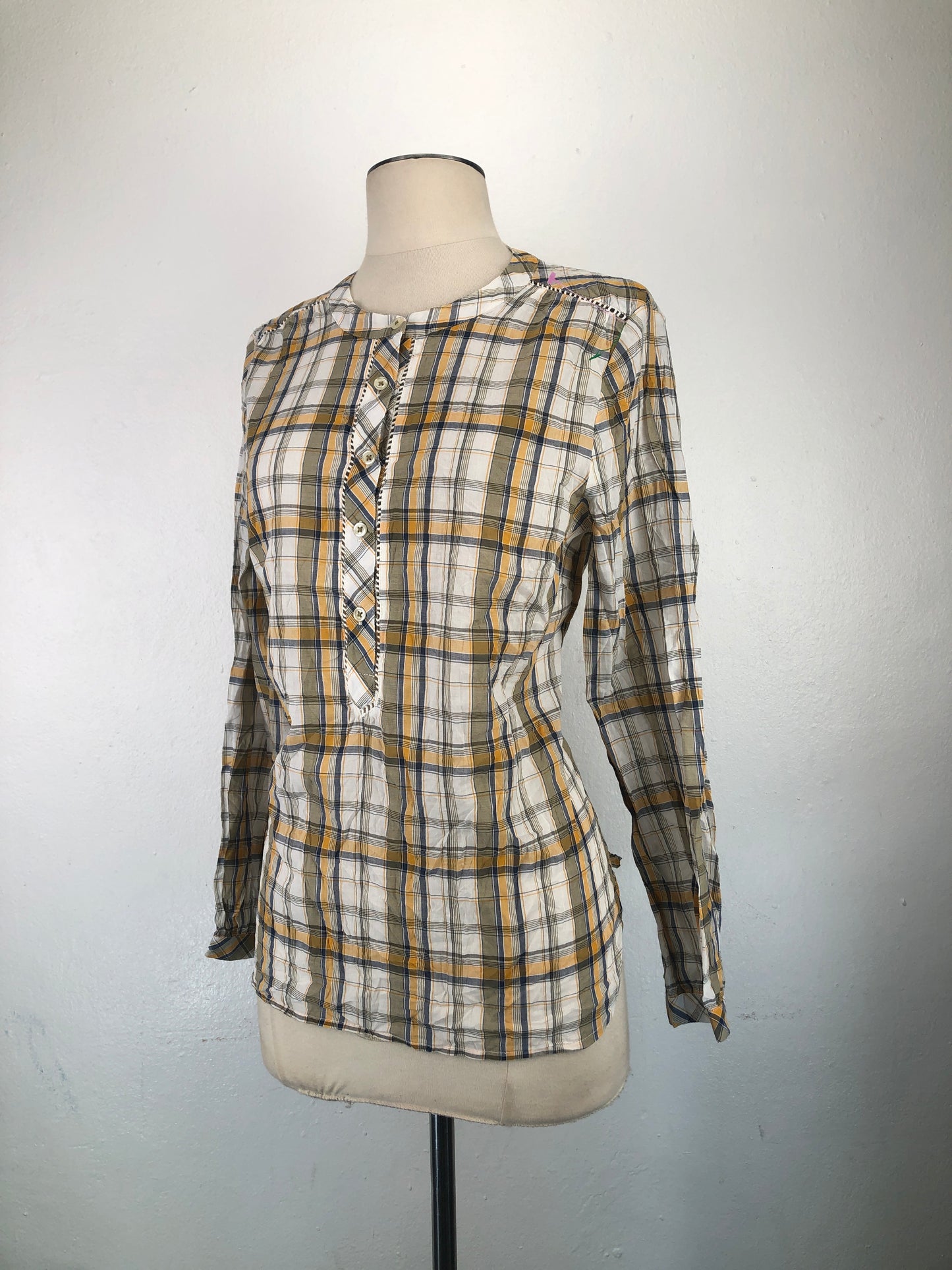 Blusa Multicolor de Cuadro Talbots