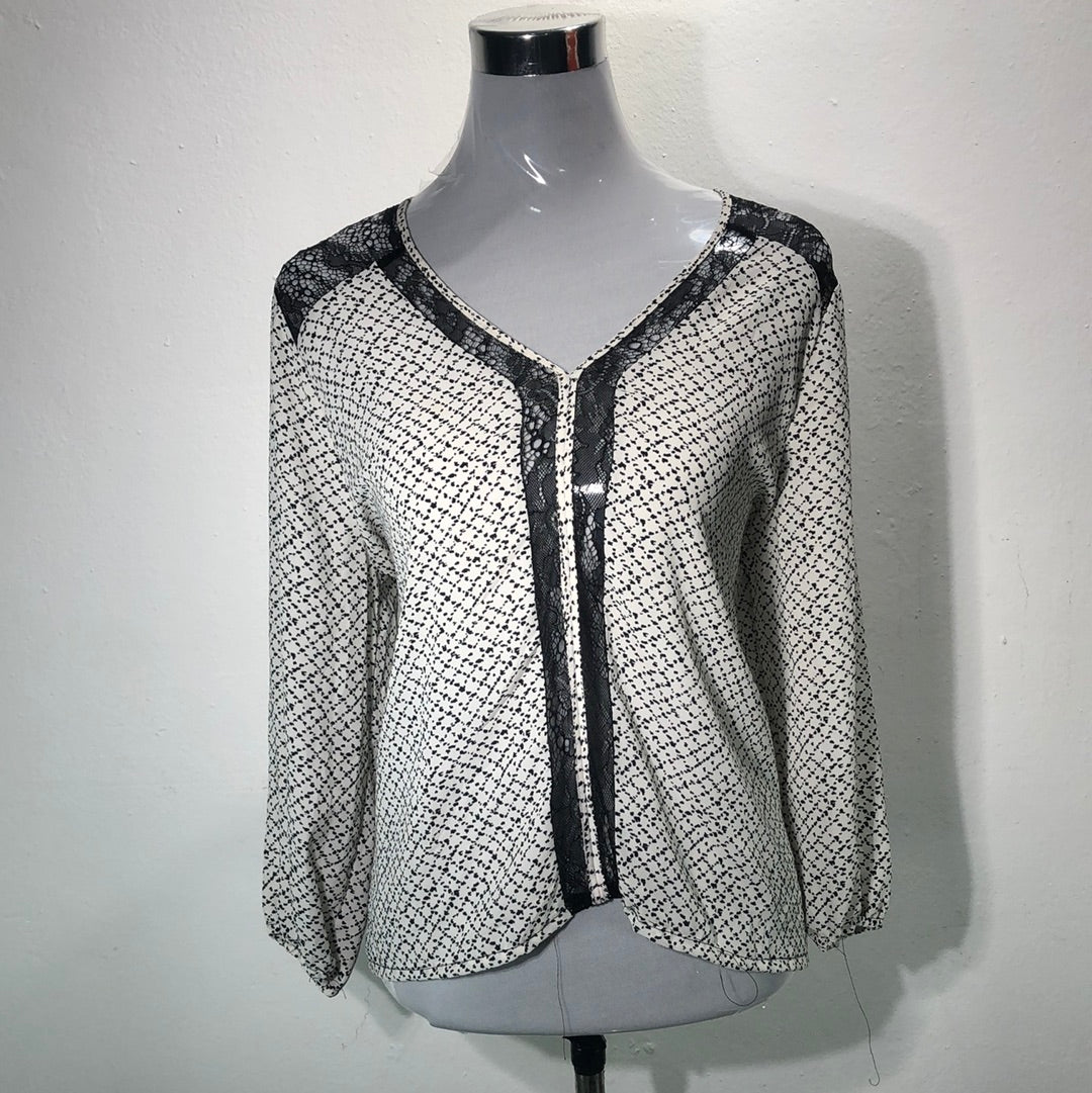 Blusa Blanco de Lunares Plelone