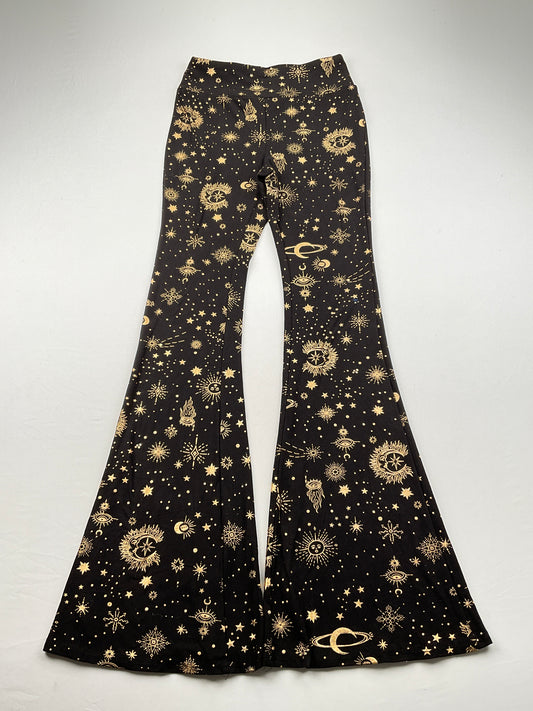 Licra Palazzo Negro Floral No Boundaries