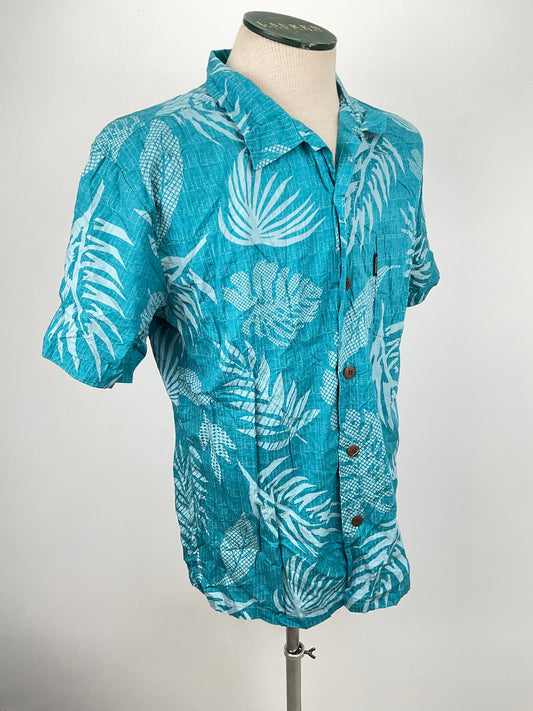 Camisa Turquesa Floral Palmwave