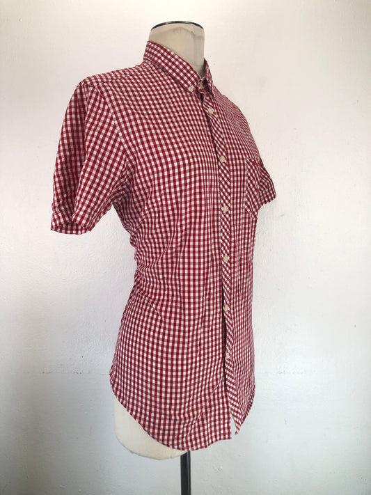 Camisa Rojo vino de Cuadro Ben Sneman