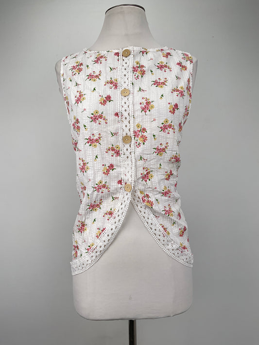 Blusa Blanco Floral Shein