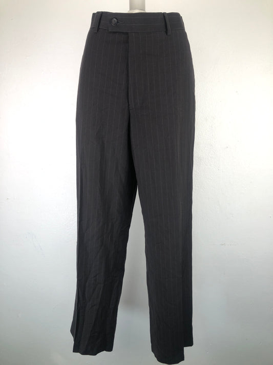 Pantalon Negro de Vestir Rayas Vanheusen