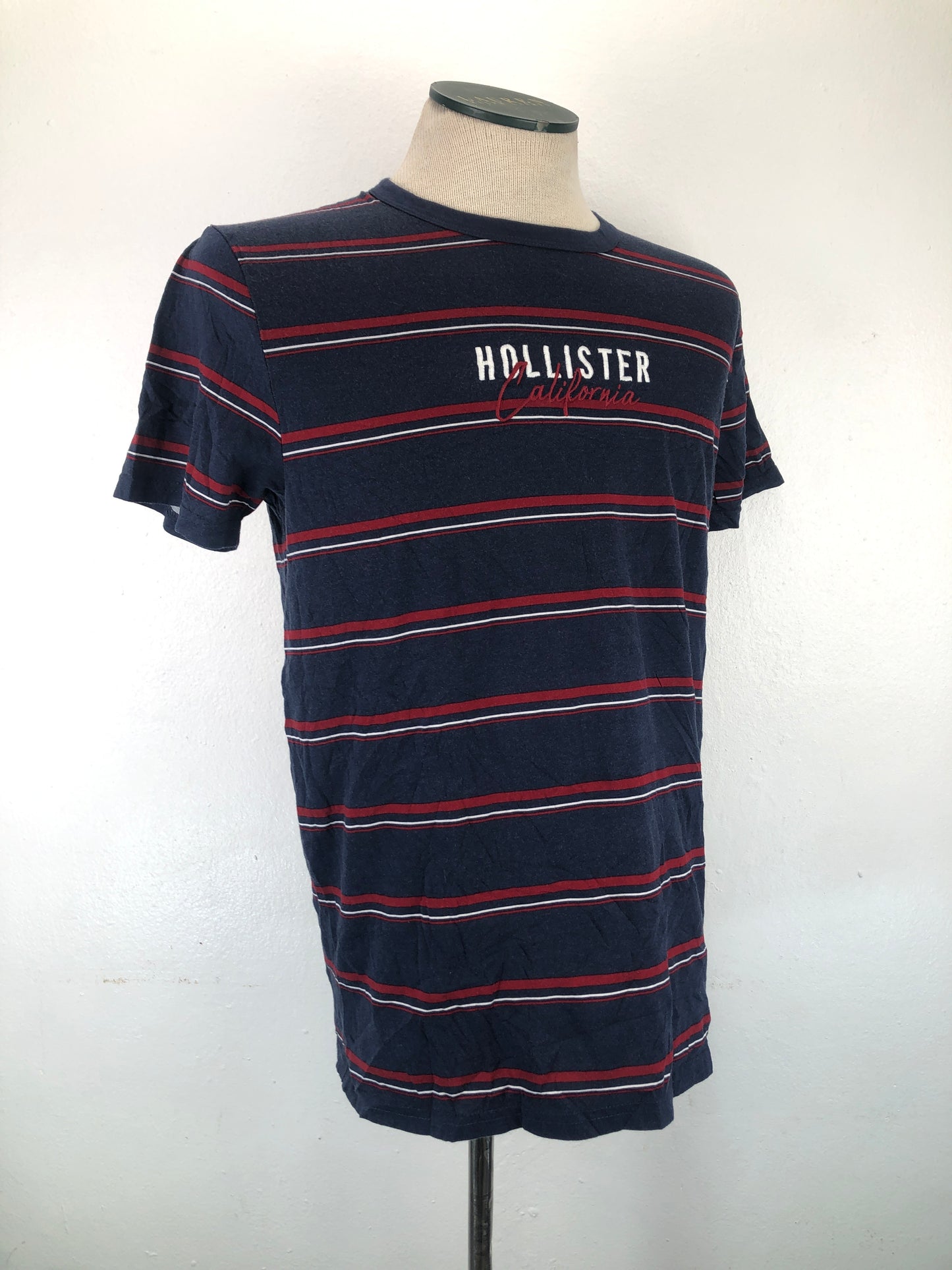Camiseta Azul marino de Rayas Hollister