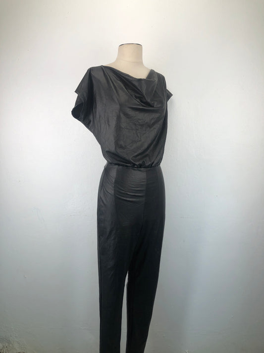 Enterizo leder Negro Fashion Nova