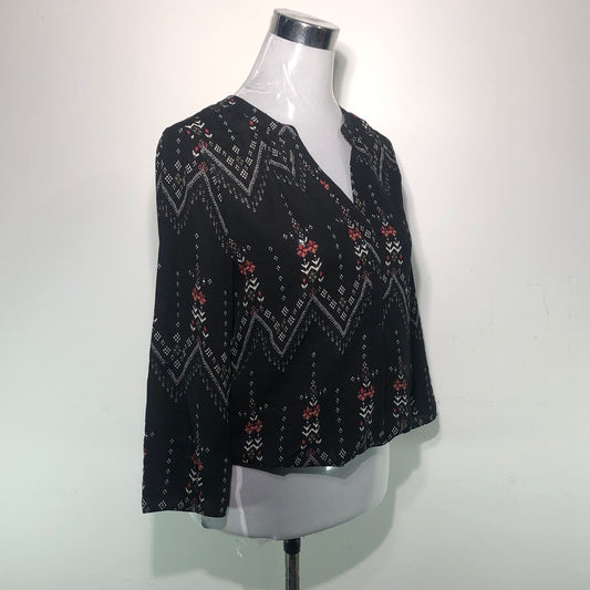 Blusa Negro de Flores Maurices