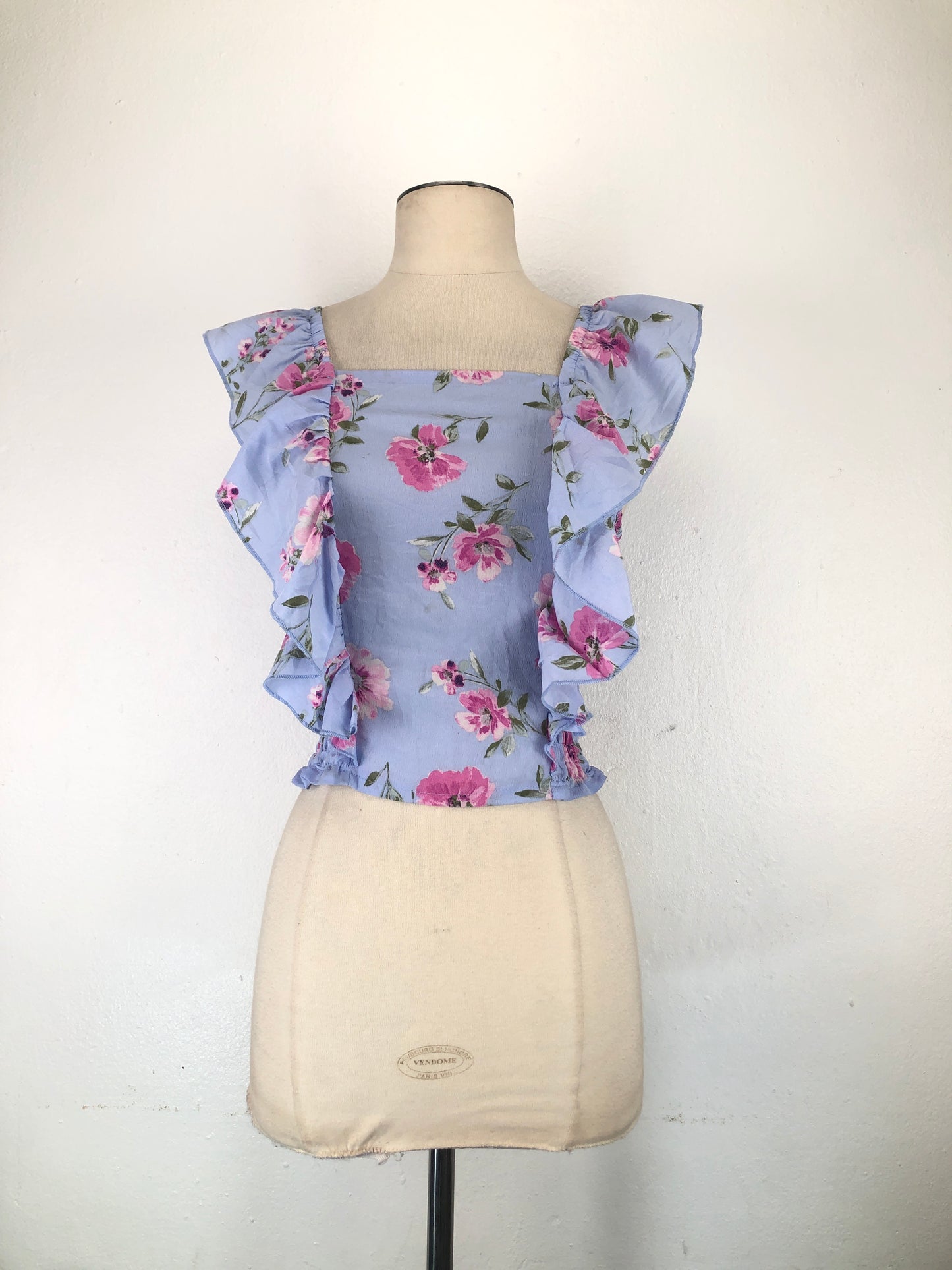 Blusa azul de Flores Claro In Girl