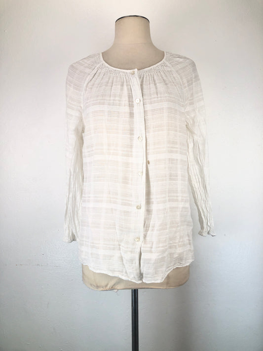 Blusa Blanco de Rayas Laughin