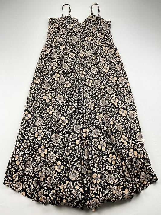 Enterizo Negro Floral Angie