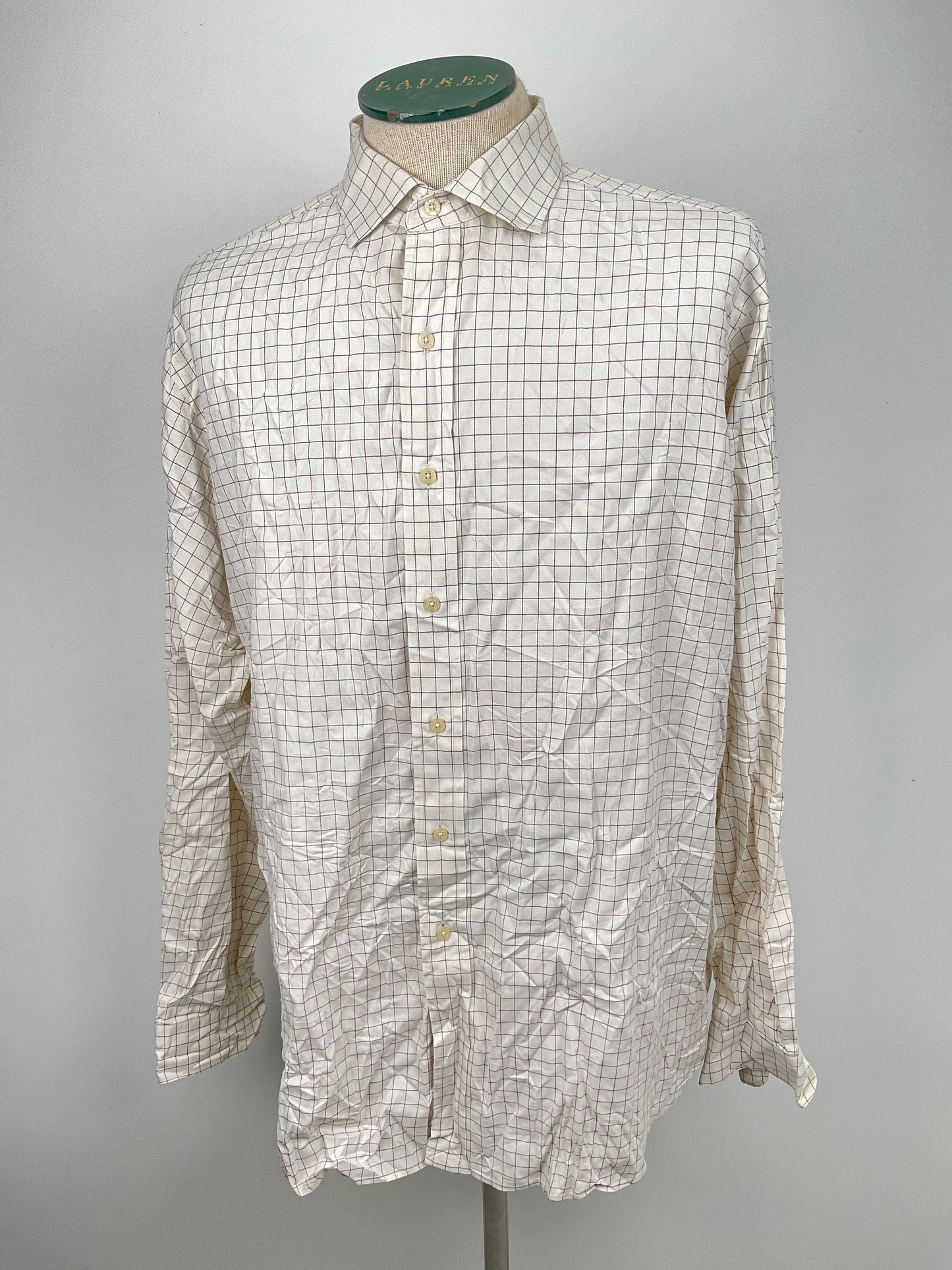 Camisa Blanco de Cuadro Polo Golf