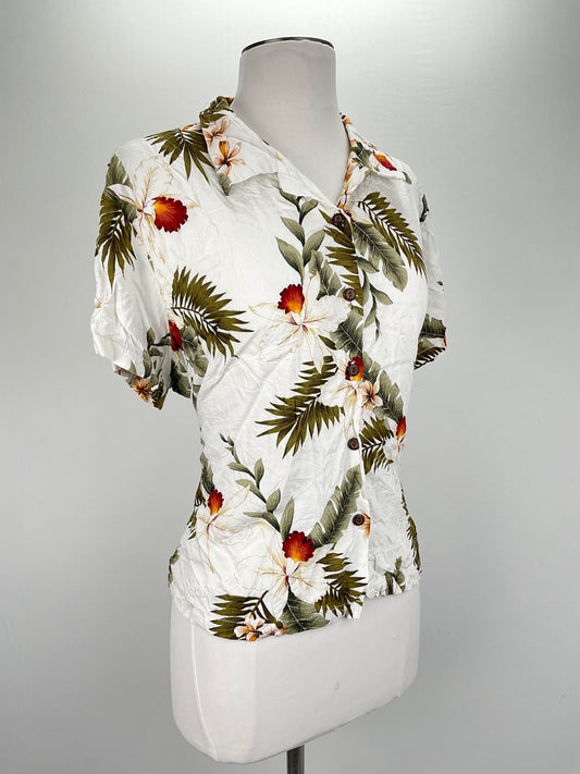 Camisa Blanco Floral Two Palms