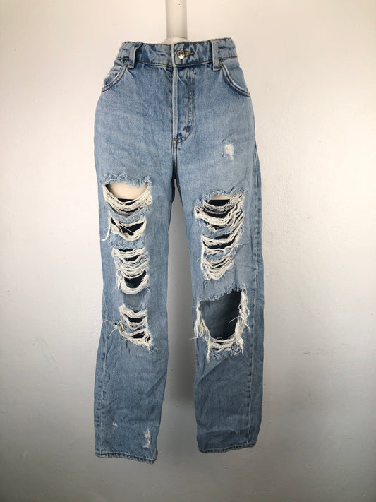 Pantalon Azul claro Mom Jeans Denim