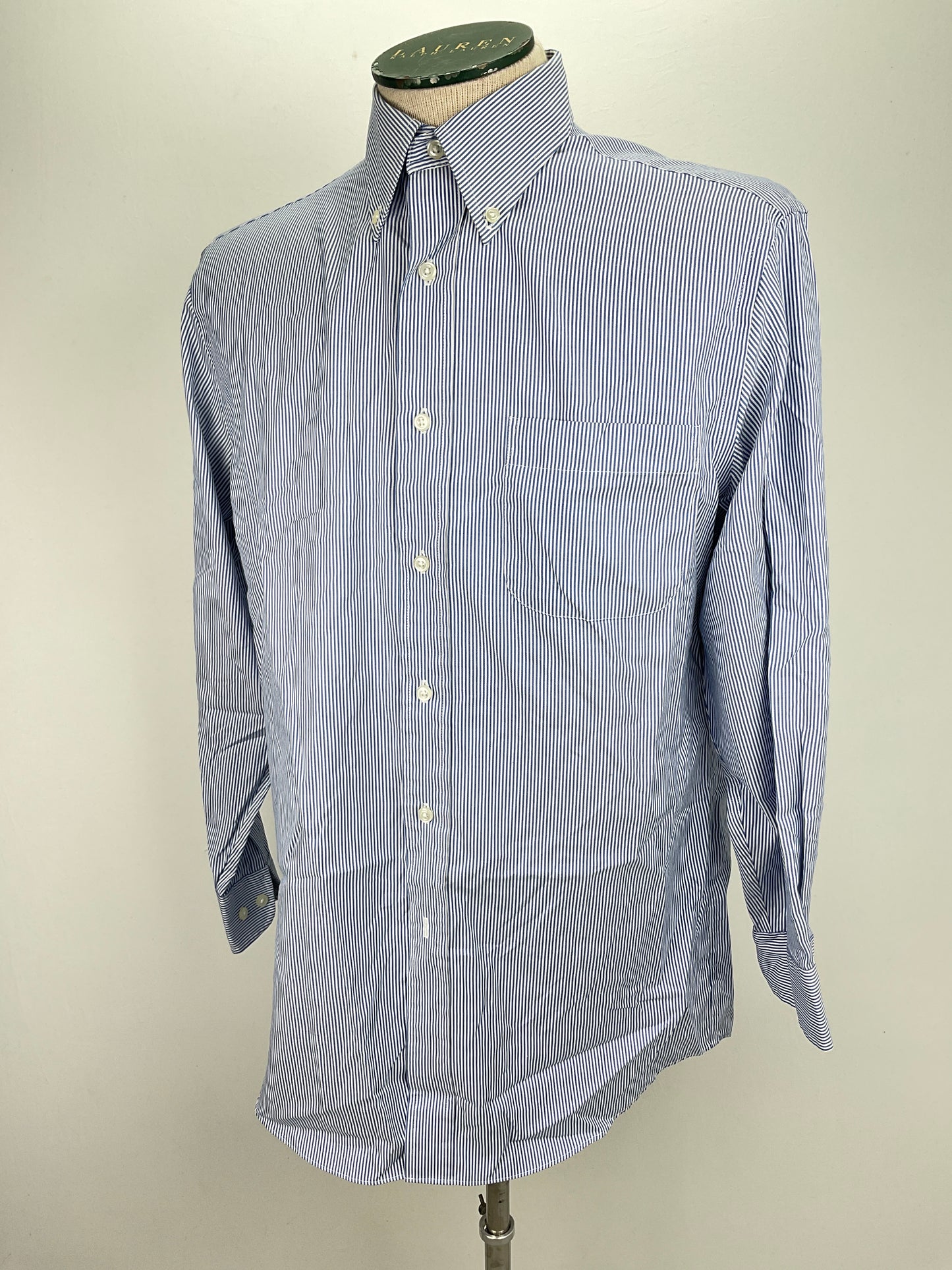 Camisa Azul claro de Rayas Saddlebred
