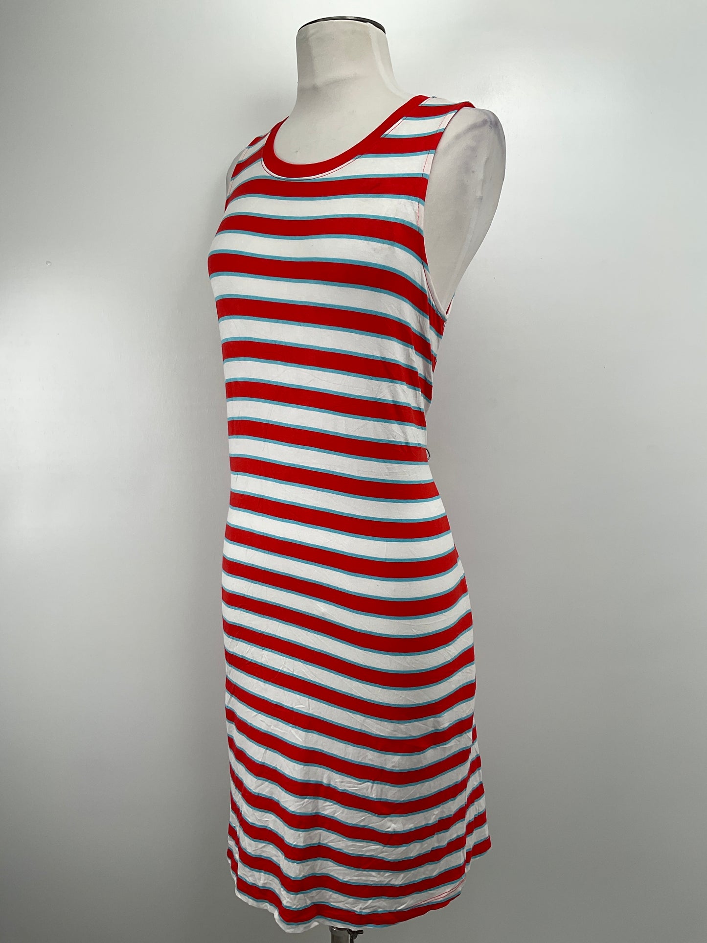 Vestido Rojo De Rayas Time Tru