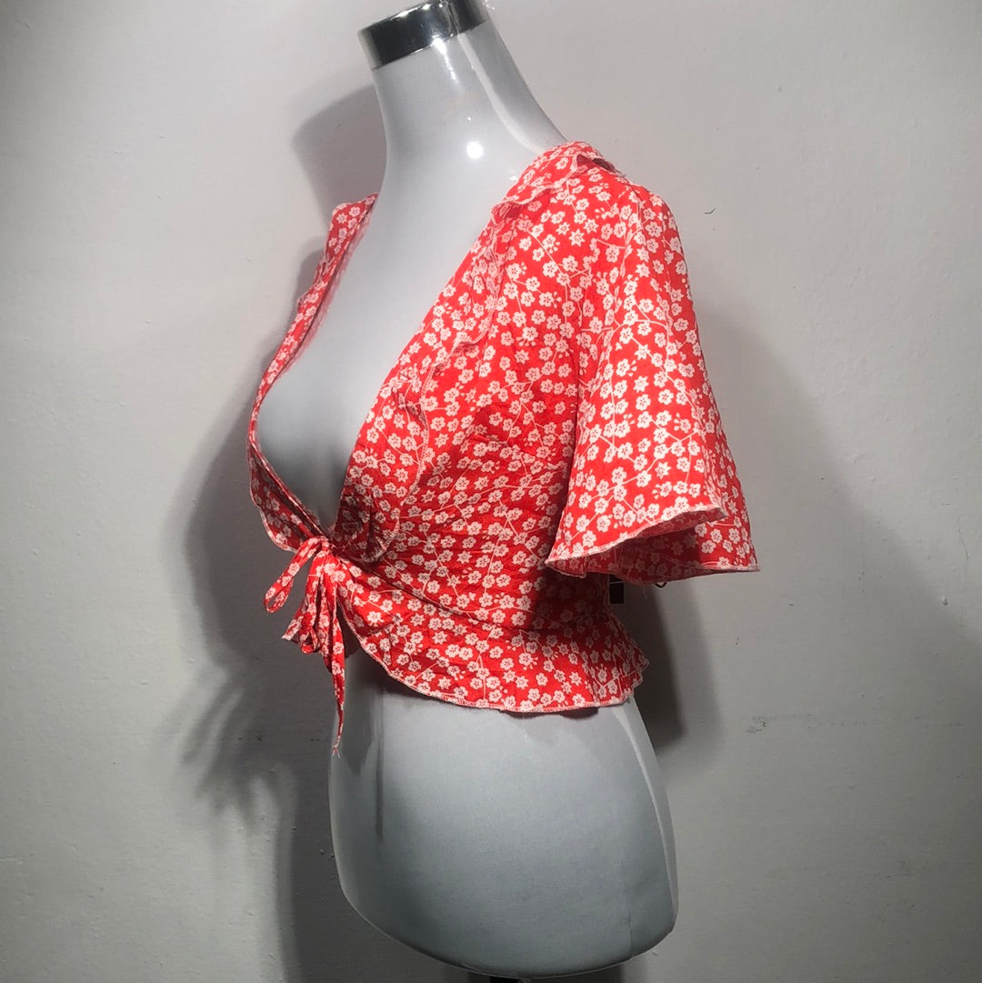 Blusa Rojo Romwe