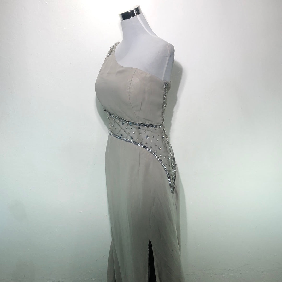 Vestido de Fiesta Plateado
