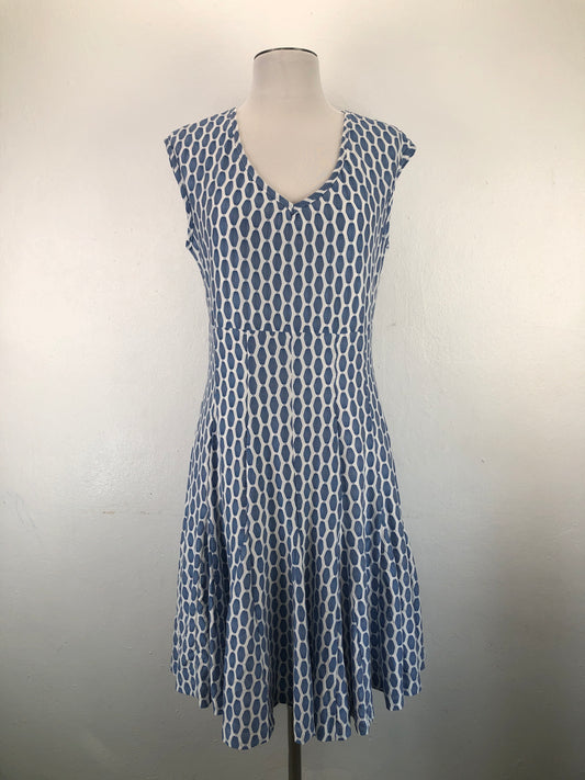 Vestido Gris Azulado de Lunares Taylor