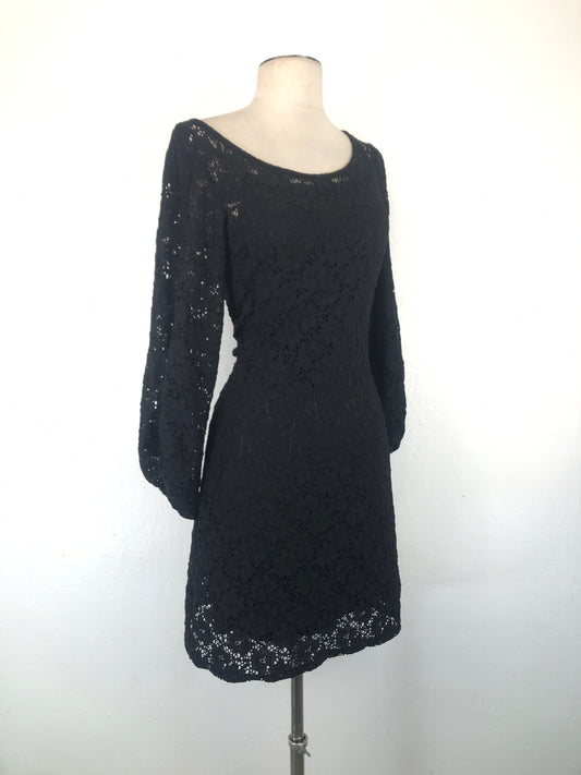 Vestido Negro Floral Laundry